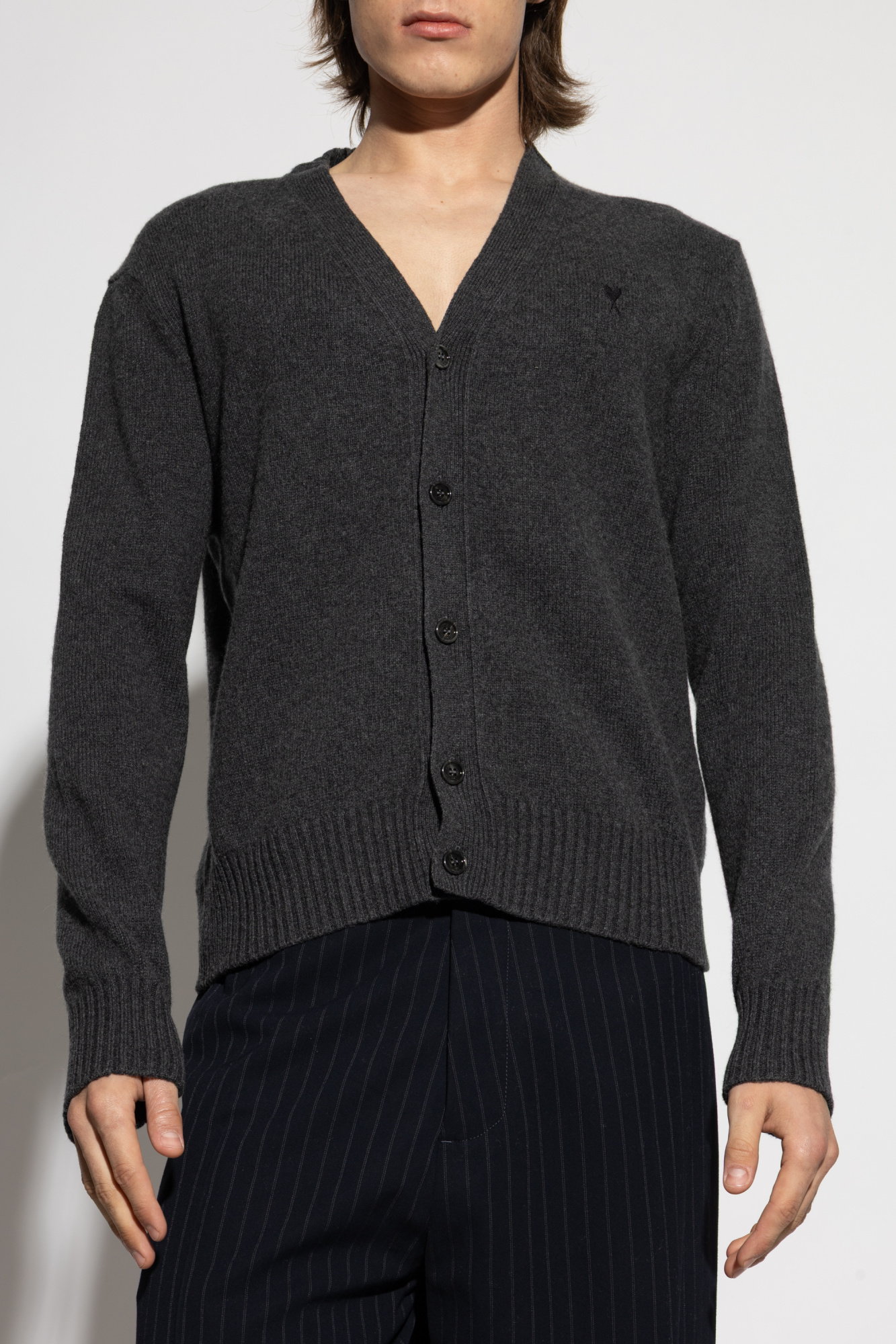 【送料&関税込】Ami Alexandre Mattiussi Wool And Cashmere Co Ami Alexandre Mattiussi Cashmere cardigan | Men's Clothing